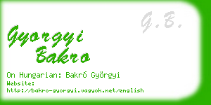 gyorgyi bakro business card